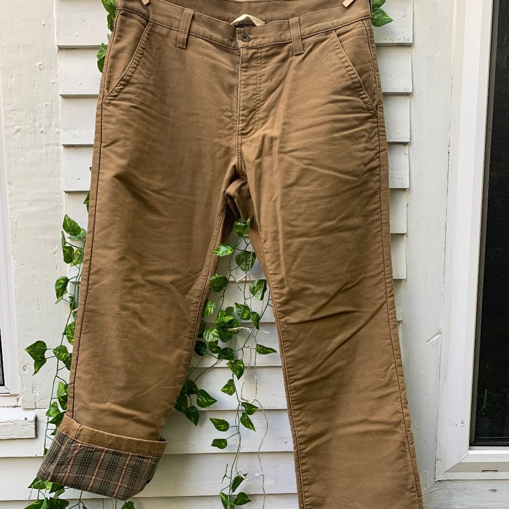 L.L. Bean Flannel Lined Pants (brown)